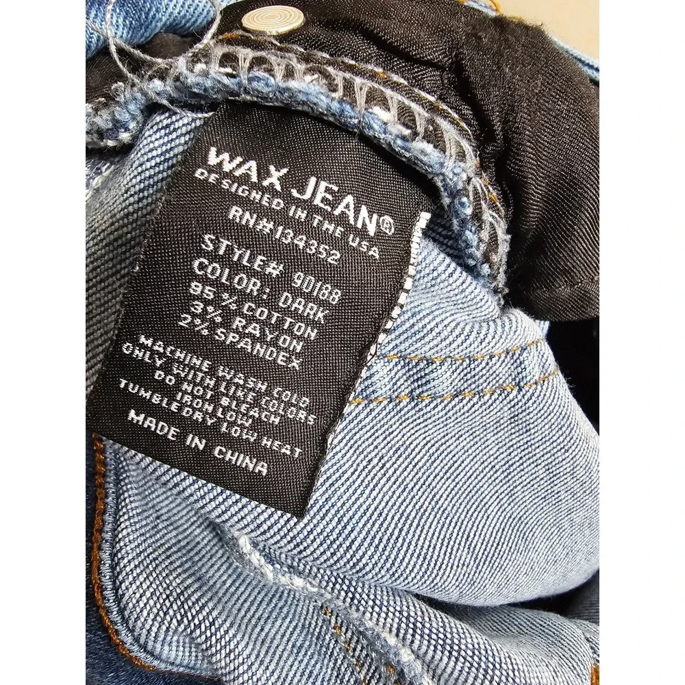 Wax Jean Los Angeles Distressed Skinny Jeans Blue Size 7/28 Distressed